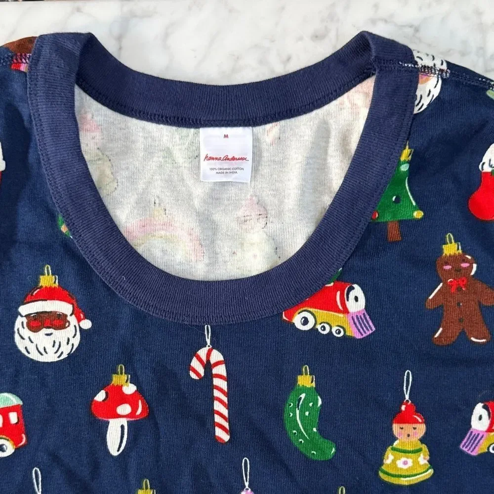 Hanna Andersson Heirloom Ornaments Adult Women Sz M Pajama Set NWOT